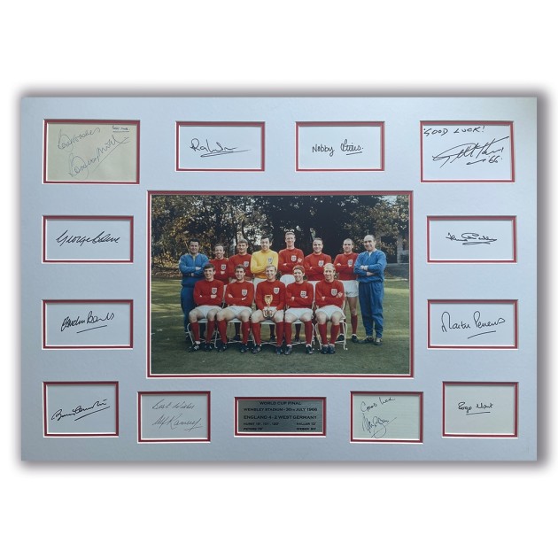 England 1966 World Cup Winning Squad Signed Display