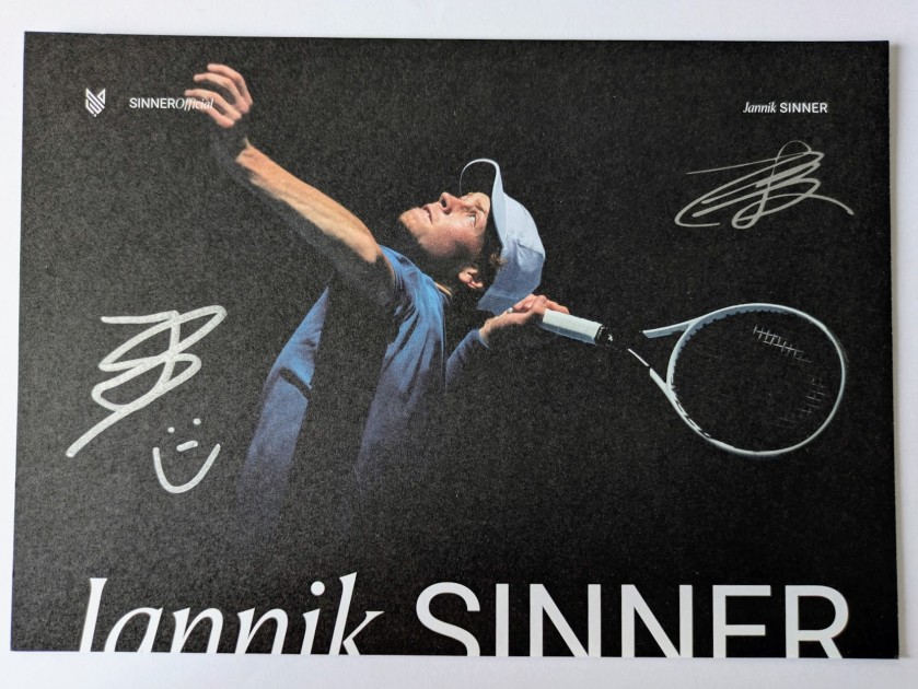 Postcard - Signed by Jannik Sinner