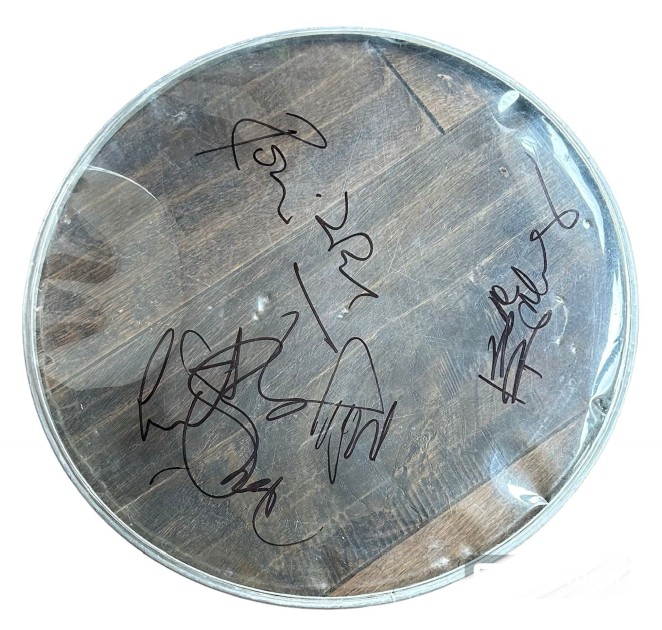 The Rolling Stones Signed Drum Skin