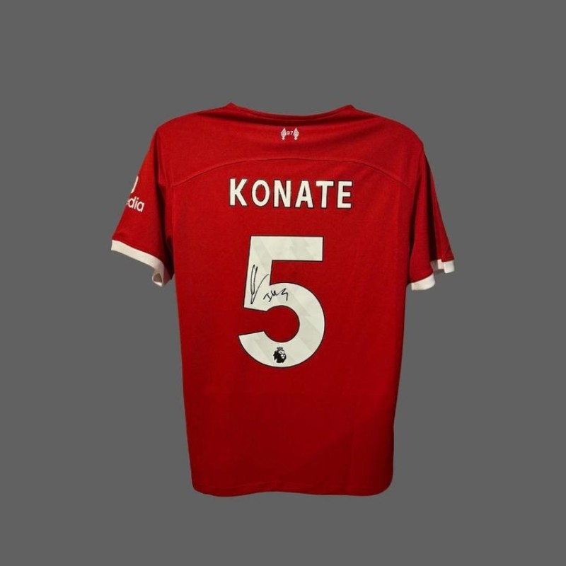 Maglia ufficiale Ibrahima Konaté Liverpool, 2023/24 - Autografata 