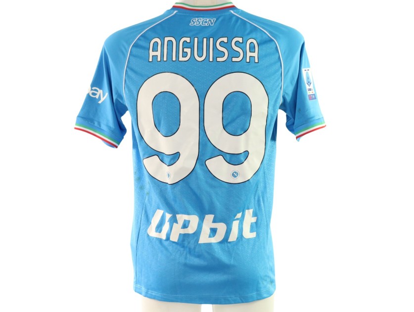 R - Zambo Anguissa's Napoli Match-Worn Shirt, Serie A 2023/24