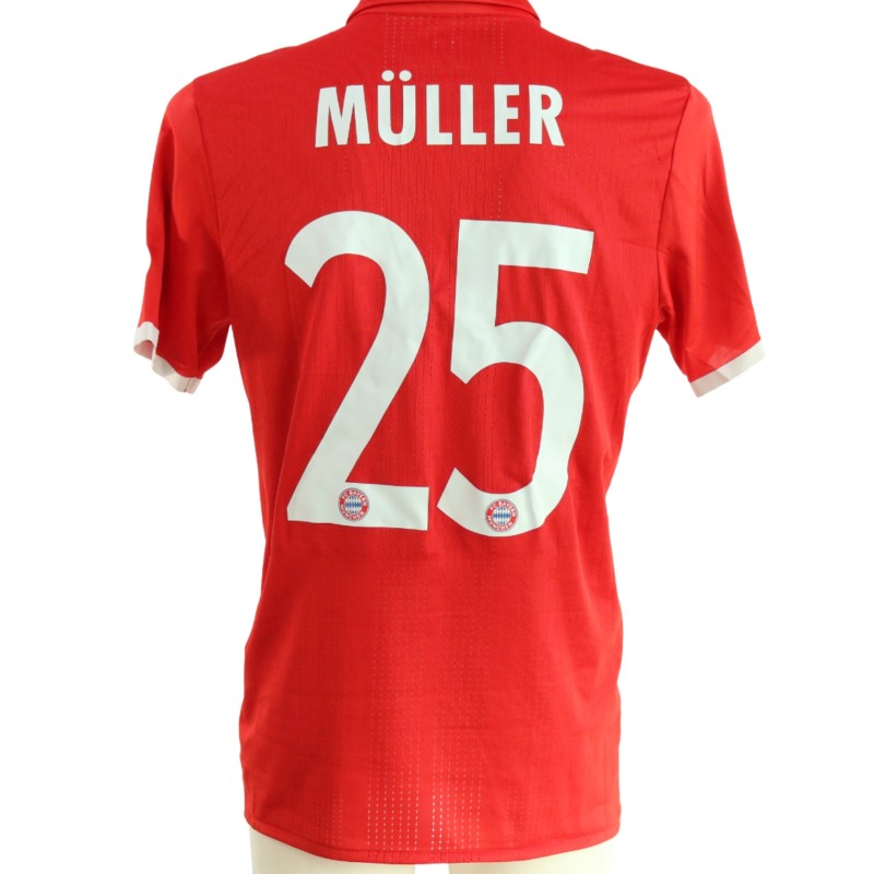Muller's Bayern Munchen Match-Issued Shirt, UCL 2016/17