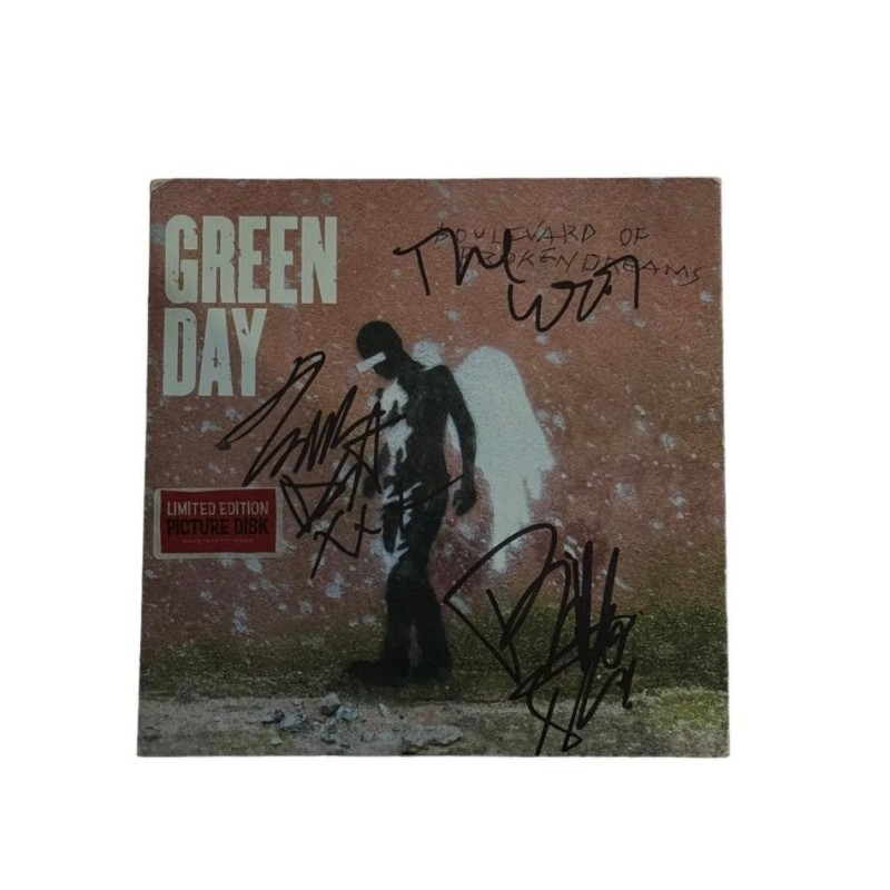 Green Day Signed Boulevard of Broken Dreams  7" Vinyl