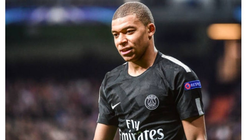 Mbappe's PSG Match Shirt, UCL 2018/19 - CharityStars