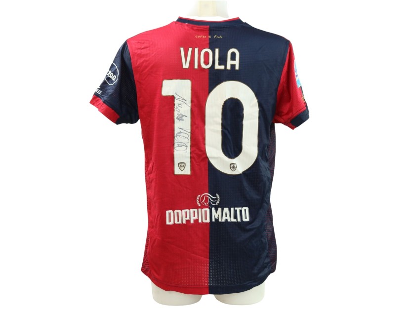 Viola's Signed Unwashed Shirt, Cagliari vs Fiorentina 2025