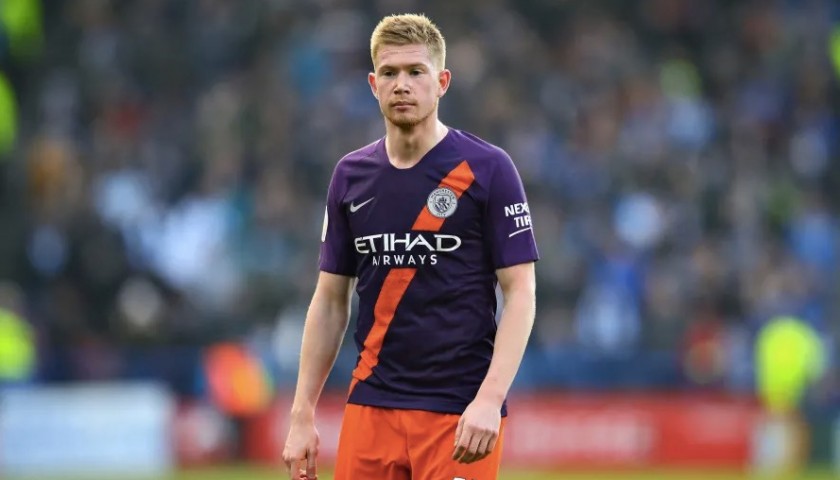 De Bruyne's Manchester City Match Shorts Orange, Premier League 2018/19