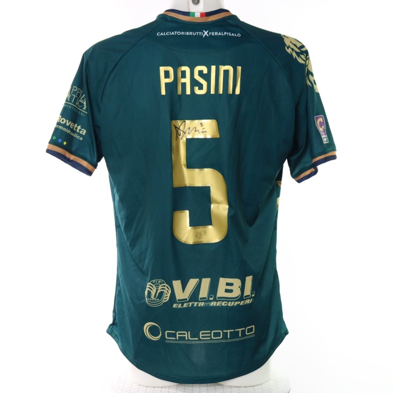 Pasini's Feralpisalò vs Virtus Verona CALCIATORIBRUTTI Unwashed Signed Shirt, 2025