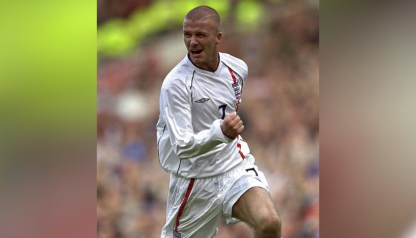 Beckham's Official England Signed Shirt, 2001 