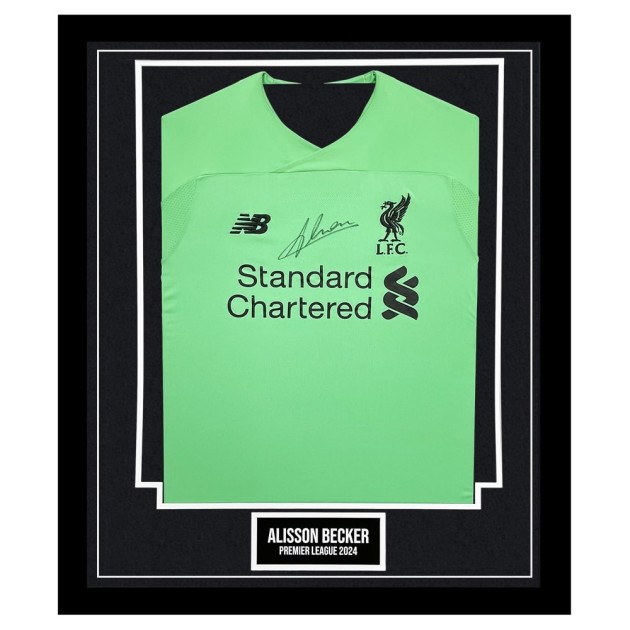 Alisson Becker's Liverpool Signed and Framed Shirt