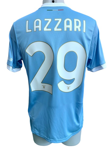 Lazzari's Match-Issued Shirt, Lazio vs Empoli 2024 - Special 50th Anniversary First Scudetto