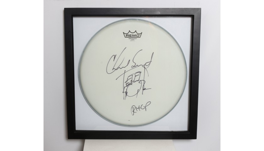 Chad Smith, Red Hot Chili Peppers, Signed and Framed Drum Head 