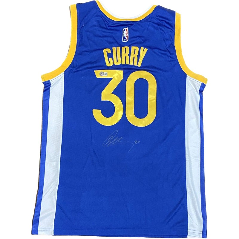 Maglia Replica firmata da Stephen Curry dei Golden State Warriors