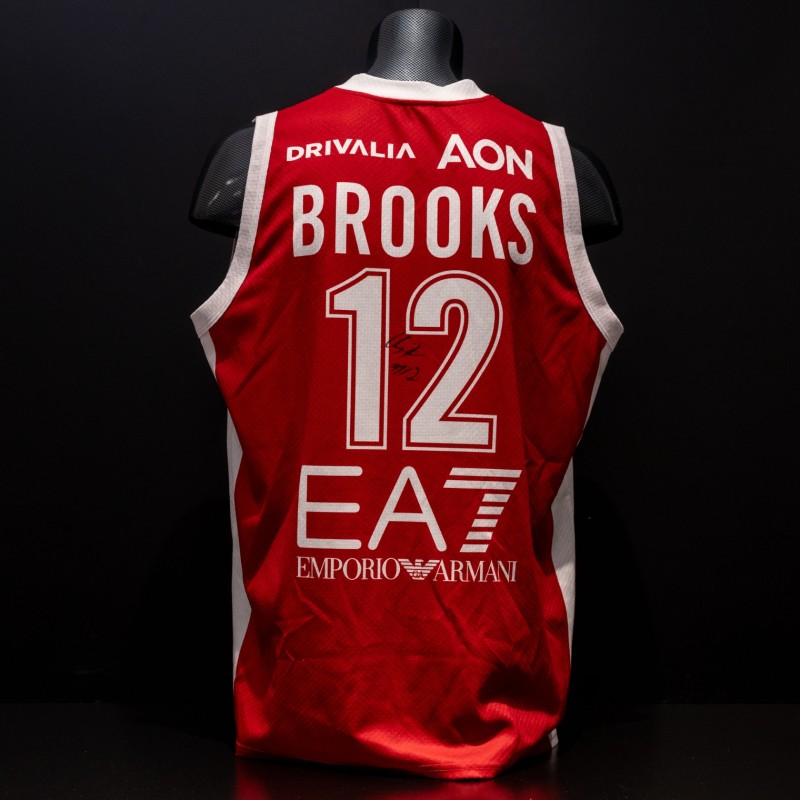 Armoni Brooks' Olimpia Milano Signed Official Match-Worn Jersey - Limited Edition