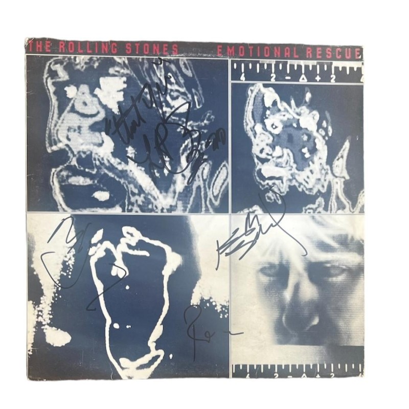 The Rolling Stones Signed Emotional Rescue Vinyl LP