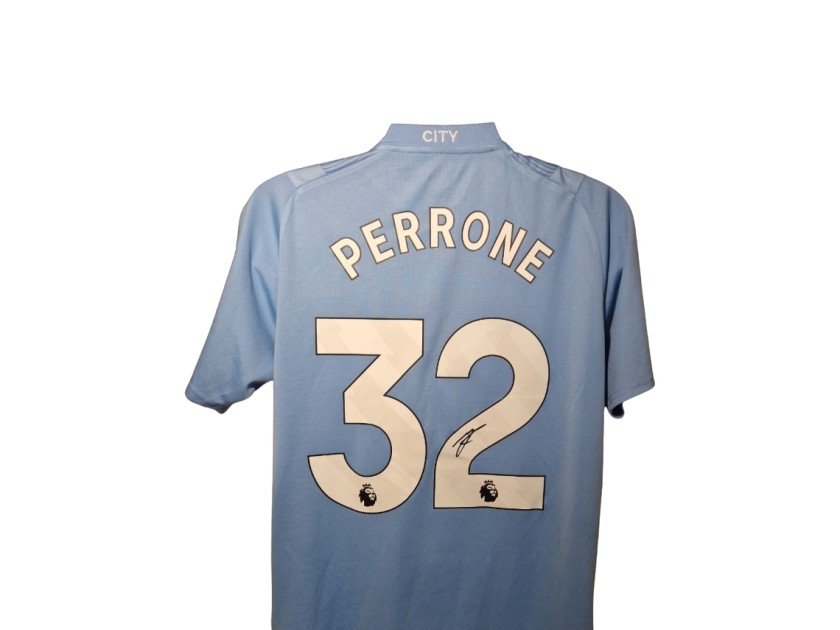 Maximo Perrone Signed Manchester City 2023-24 Official Home Football Shirt COA