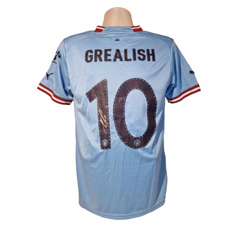 Maglia replica firmata di Jack Grealish per il Manchester City 2022/23