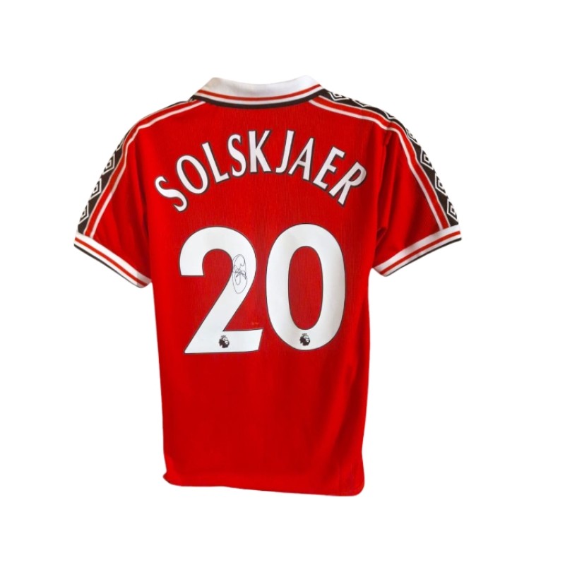 Maglia replica Ole Gunnar Solskjær Manchester United 1999 - Autografata