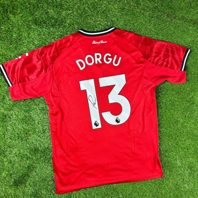 Patrick Dorgu Signed Manchester United 2025–26 Home Football Shirt COA