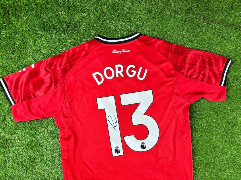 Patrick Dorgu Signed Manchester United 2025–26 Home Football Shirt COA