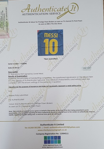 Messi's FC Barcelona Signed and Framed Shirt - CharityStars