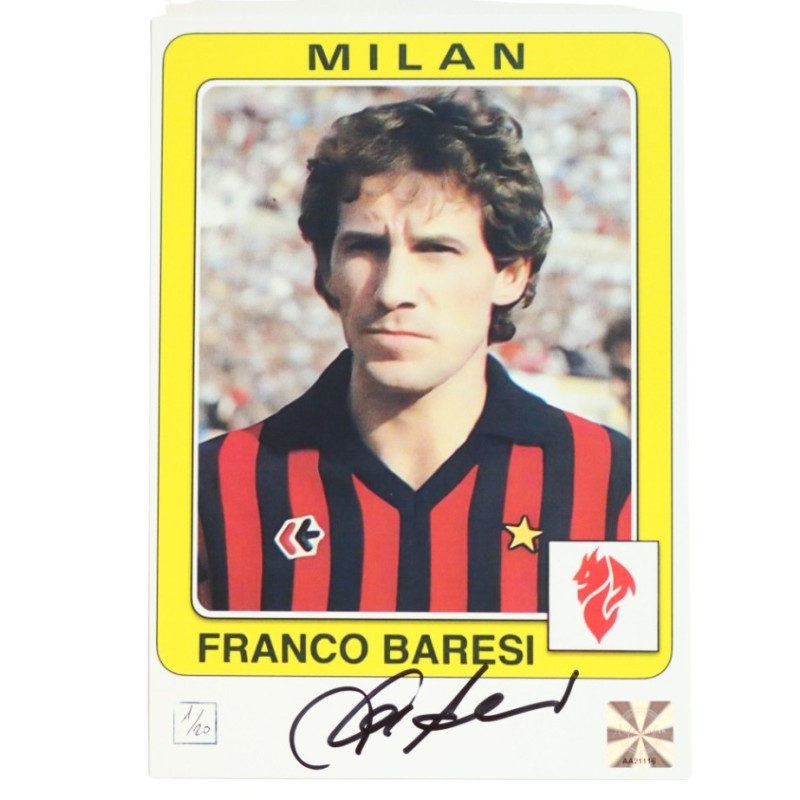 Franco Baresi Signed Postcard 