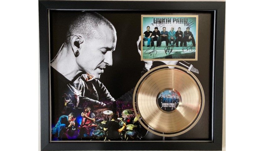 Linkin Park Signed and Framed Photo And Gold Disc Display