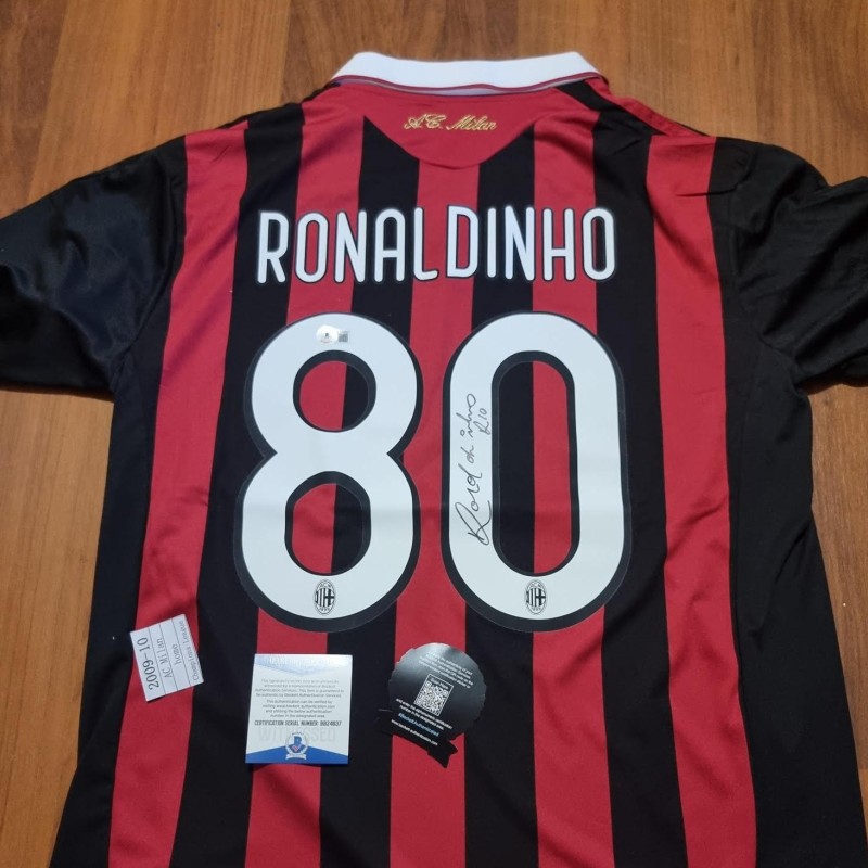 Ronaldinho Signed AC Milan Shirt