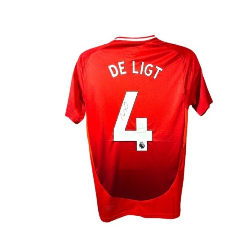 Replica della maglia del Manchester United 2024/25 firmata da Matthijs de Ligt