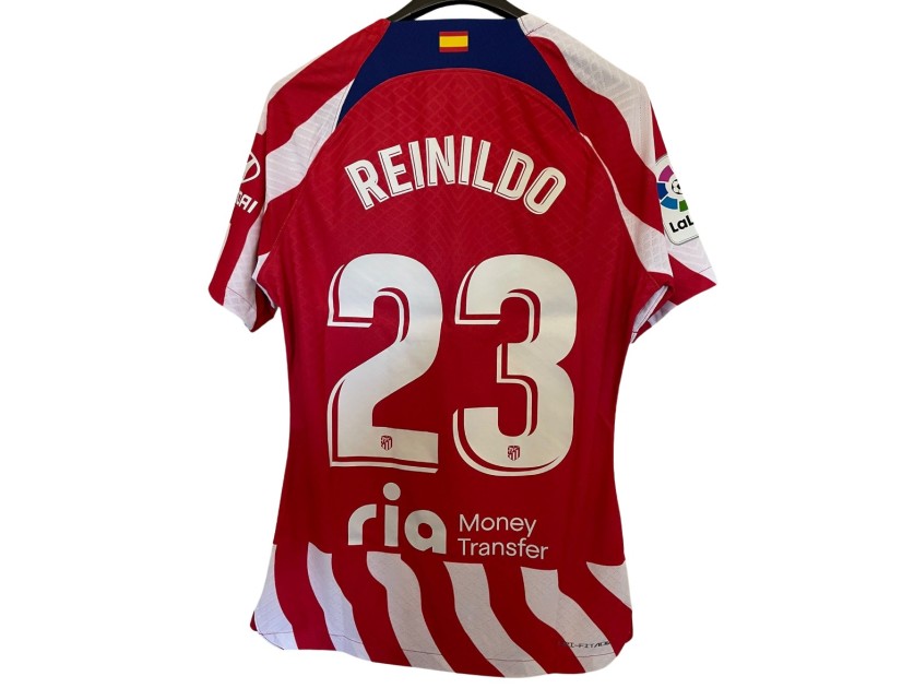 Reinildo Mandava's Atletico Madrid Match-Issued Shirt, 2022/23