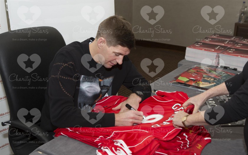 Liverpool FC Home Shirt with Personal Dedication from Steven Gerrard