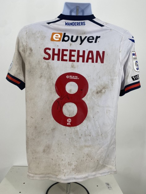 Josh Sheehan's Bolton Wanderers Signed Match Worn Shirt, vs Blackpool 