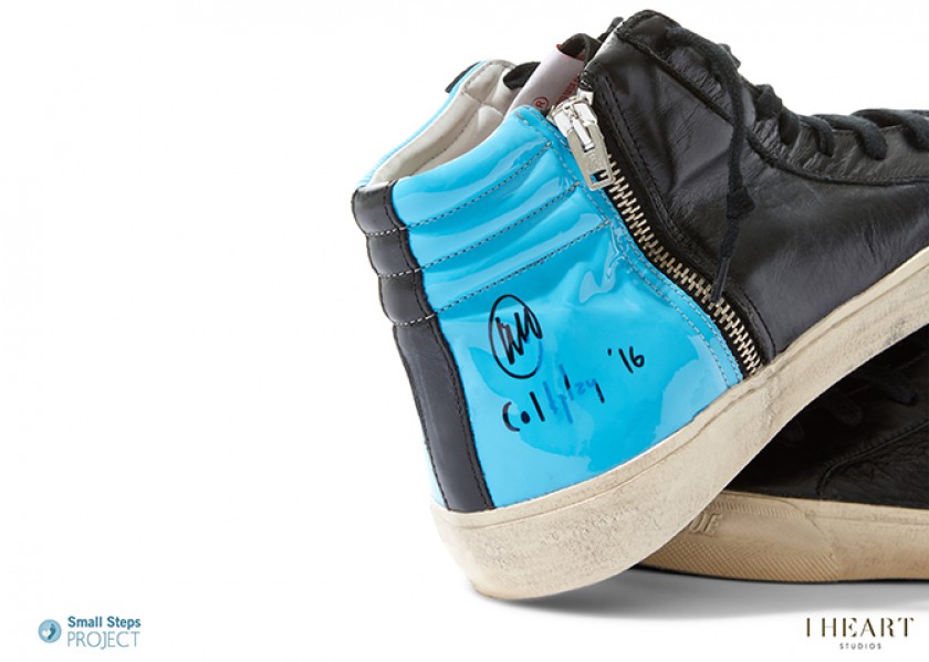 Coldplay's Will Champion Autographed Converse GGDB Trainers from his Personal Collection