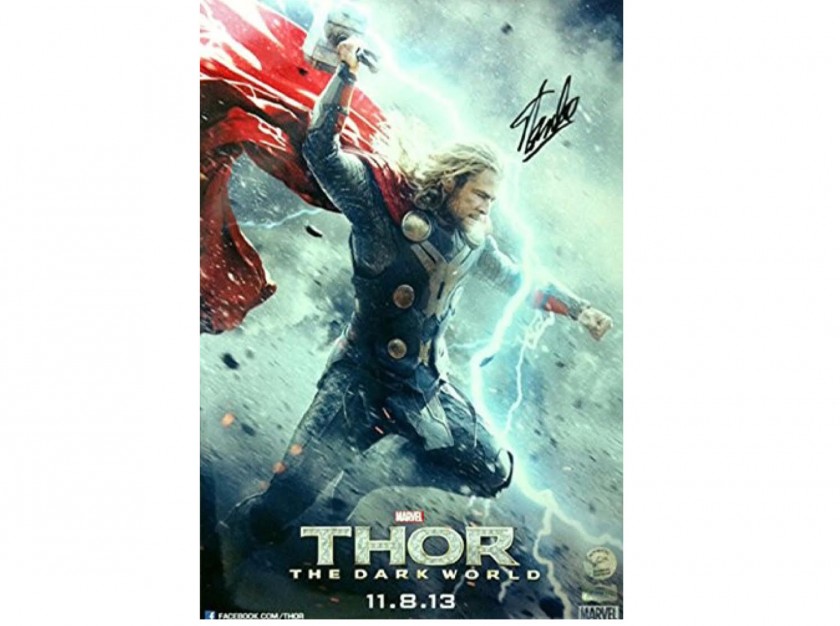 Stan Lee Autographed Avengers Poster Featuring Unique Thor Image