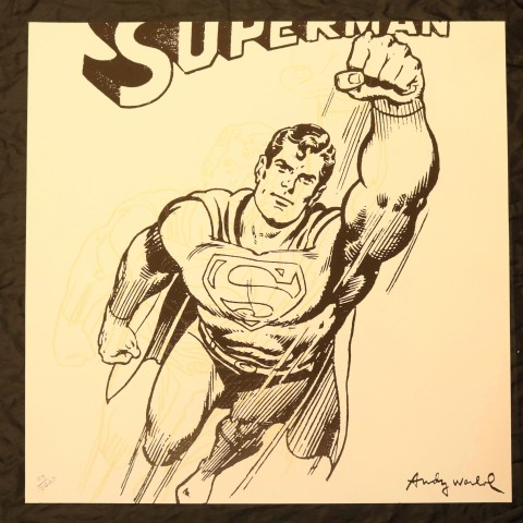 Andy Warhol "Superman" Signed Limited Edition with CMOA Stamp