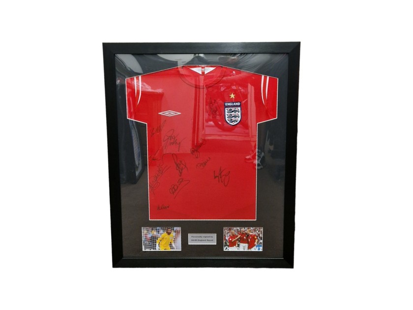 England 2006/08 Squad Multi Signed and Framed Shirt