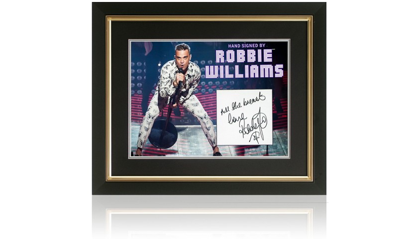 Robbie Williams Hand Signed Presentation