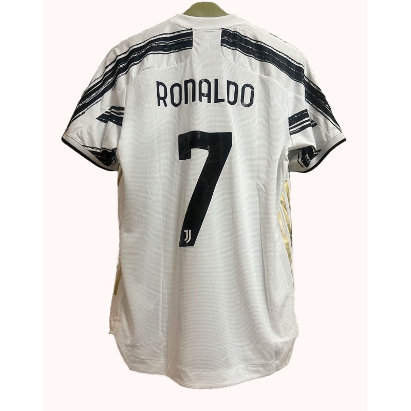 Cristiano Ronaldo's Juventus 2020/2021 UEFA Champions League Match Shirt, vs Barcelona