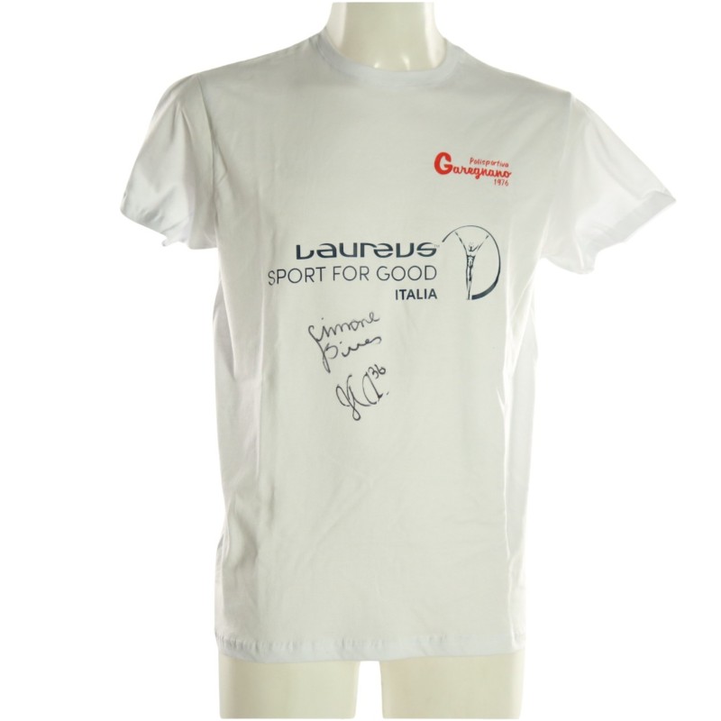 Laureus Foundation and Polisportiva Garegnano Shirt - Signed by Simone Biles and Jonathan Owens
