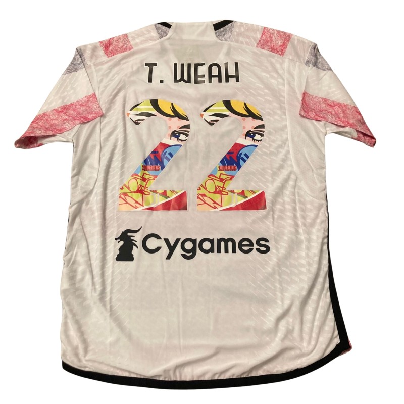 Weah's Match-Issued Shirt Juventus vs Real Madrid 2023