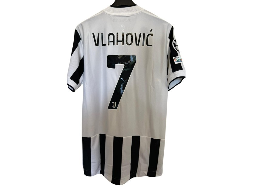 Vlahovic's Juventus Match-Issued Shirt, UCL 2021/22