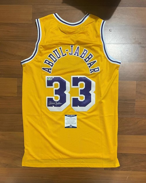 Kareem Abdul Jabbar s Los Angeles Lakers 1984 85 Signed NBA Jersey CharityStars