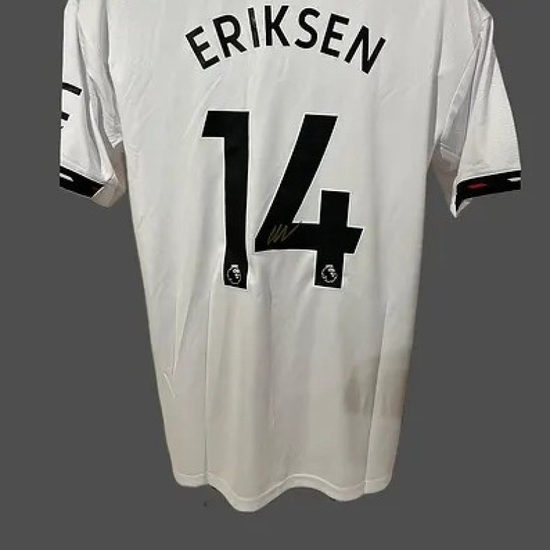 Christian Eriksen's Manchester United 2022/23 Signed and Framed Away Shirt 