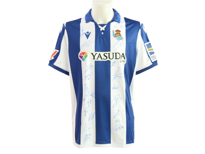 Real Sociedad's Official Shirt, 2024/25 - Signed by the Players