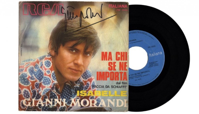 Vinile "Ma chi se ne importa" autografato da Gianni Morandi