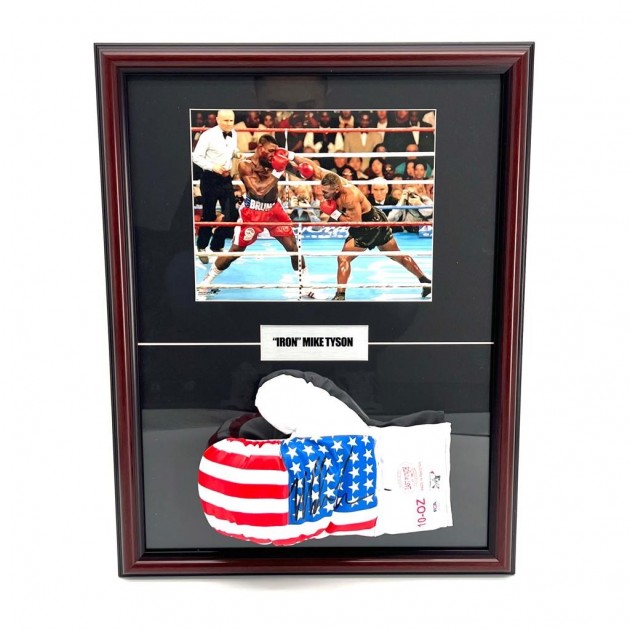 Mike Tyson Signed and Framed USA Boxing Glove