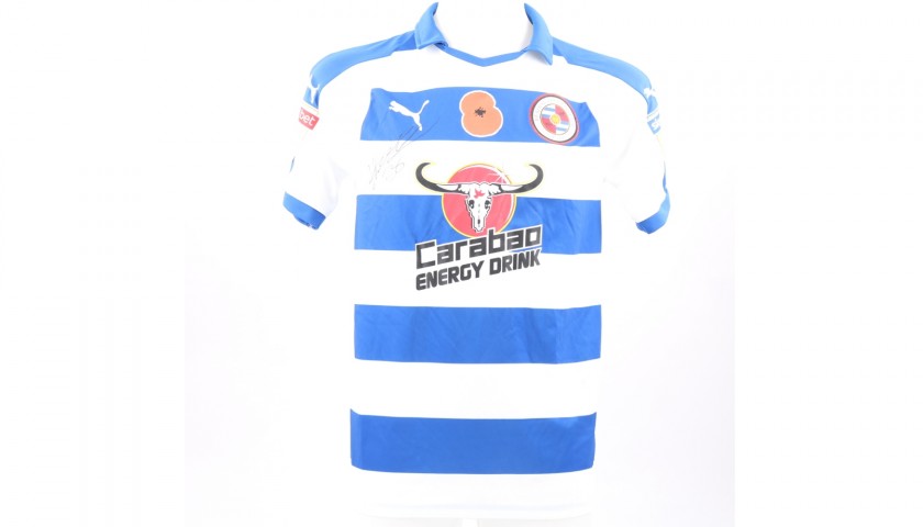 Kelly's Match-Worn Reading FC Signed Poppy Home Shirt 