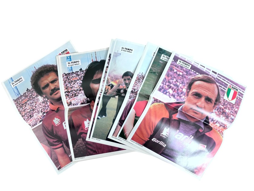 Collection of Twentyone Roma 1983 Italian Champions Posters with Printed Signatures