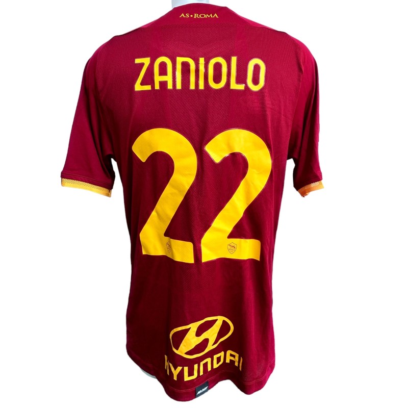 Zaniolo's Match Issued Shirt, Roma vs Feyenoord 2022