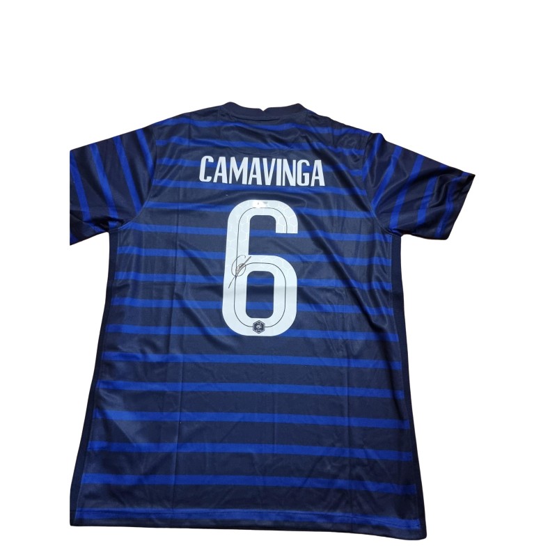 Eduardo Camavinga's France 2020 Signed Replica Shirt