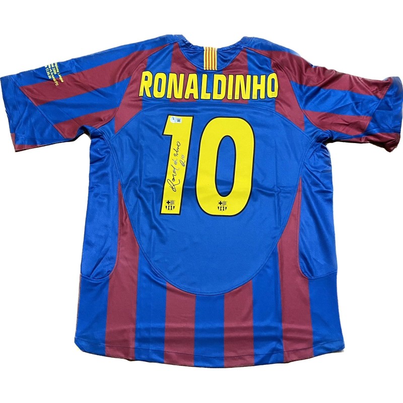 Ronaldinho's Barcelona 2005/06 Signed Replica Shirt